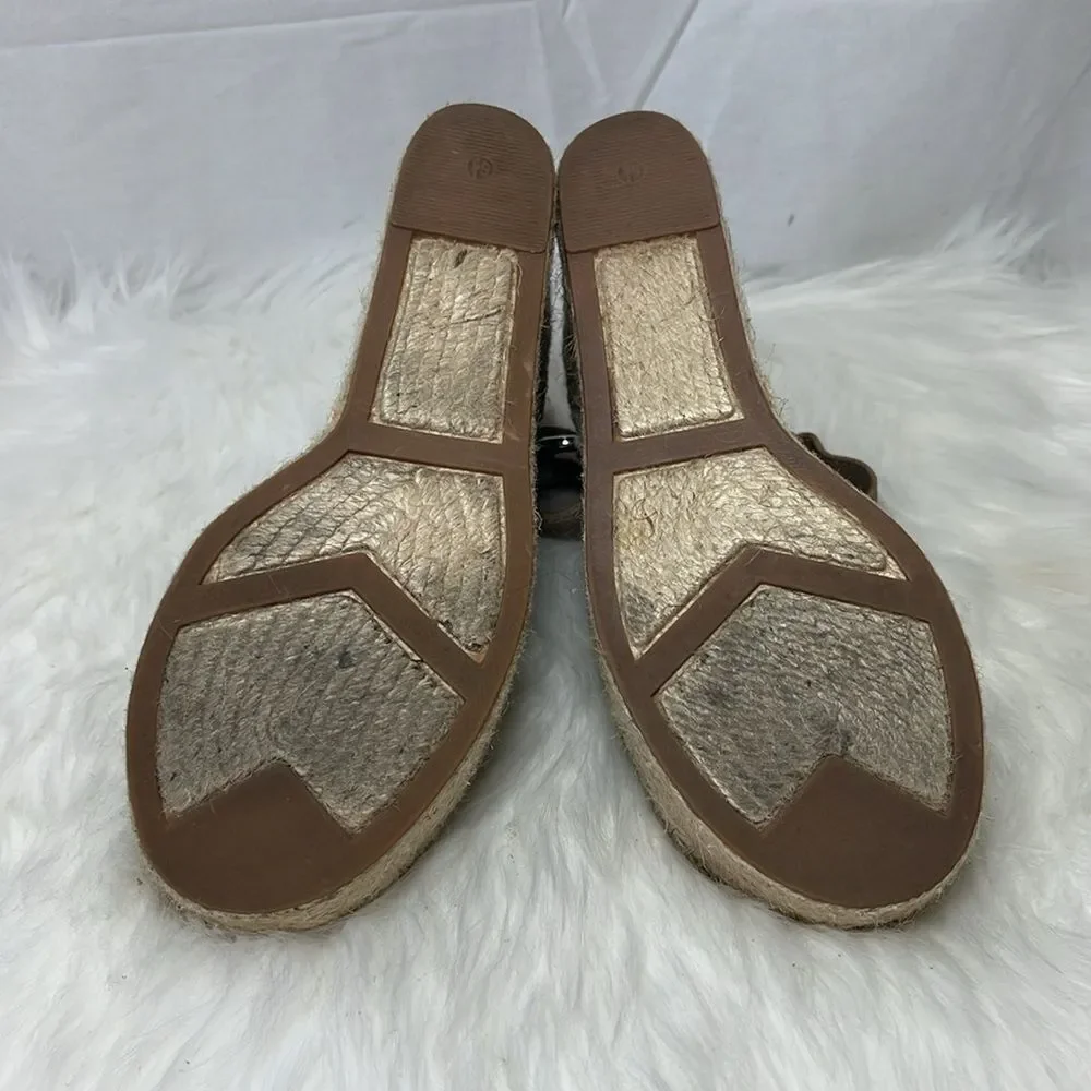 Marc Fisher Alida Tan Suede Platform Ankle Strap Espadrilles‎ Sz 6.5